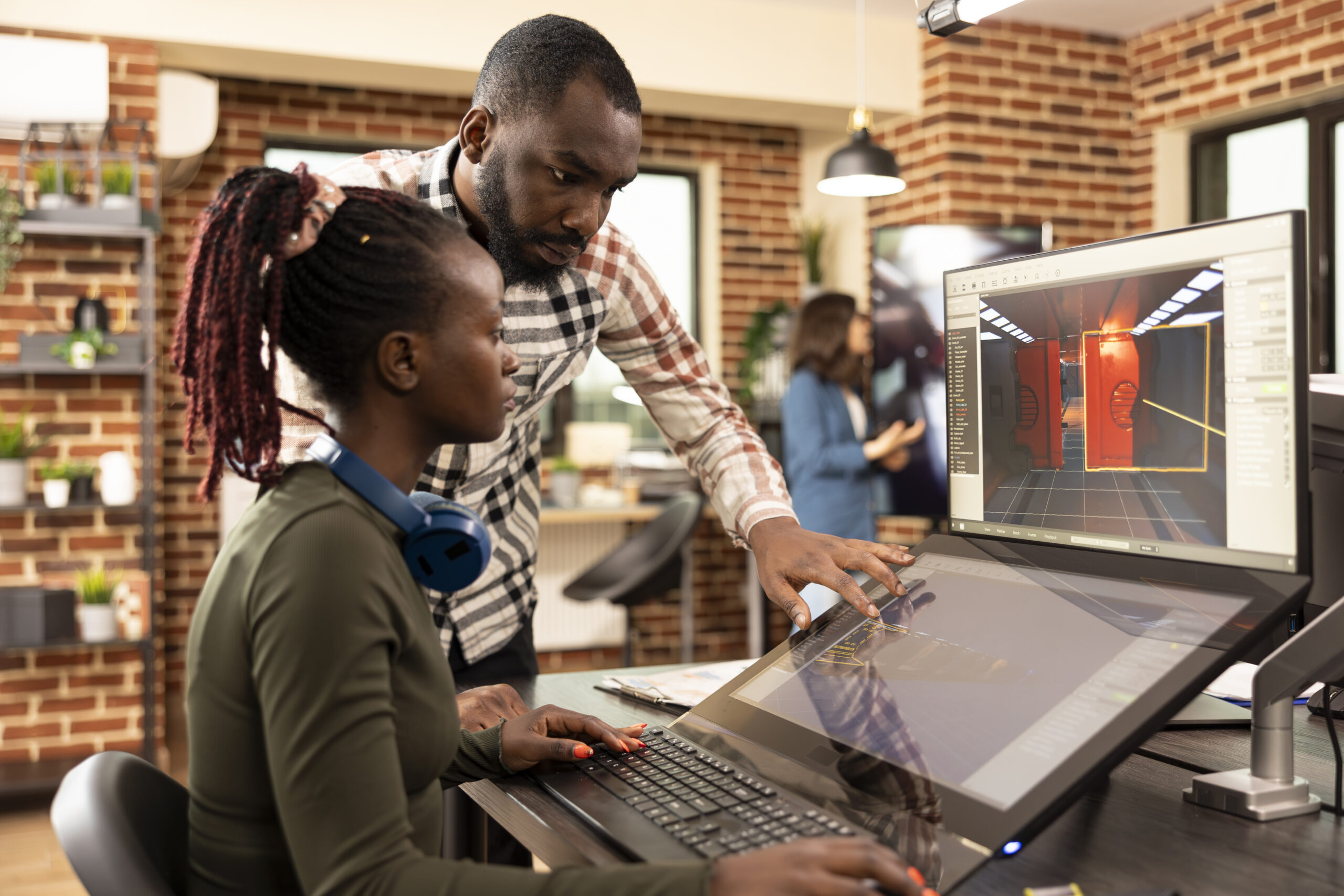 creative team collaborating in office