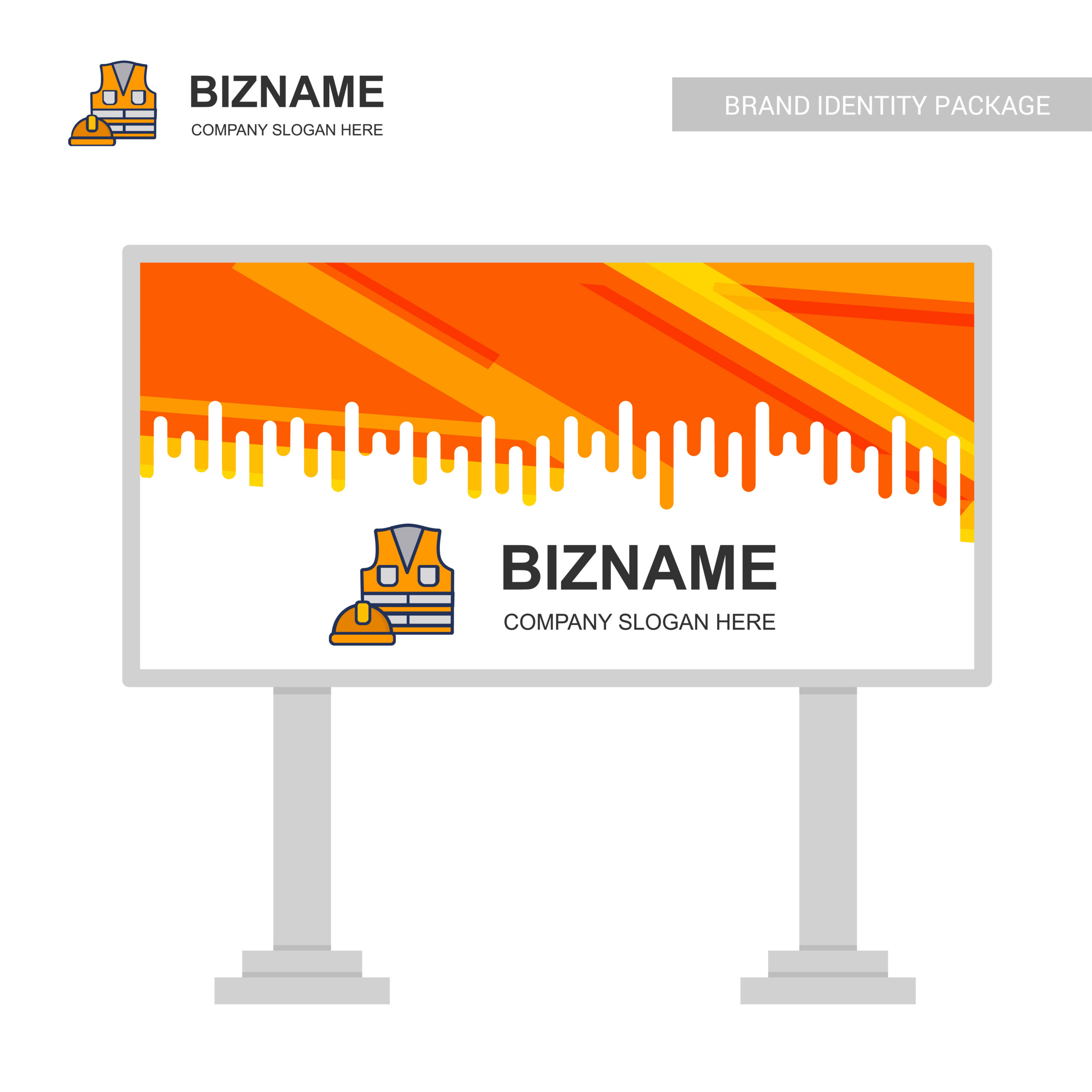 business bill board design with labour jacket logo