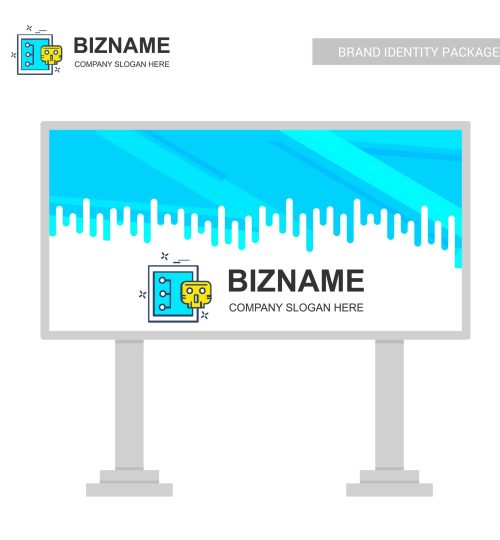 company bill board design with creative design vector